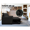 Artiss 3 Seater Sofa Bed Storage Corner Fabric Lounge Chaise Couch Charcoal