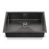 Cefito 70cm x 45cm Stainless Steel Kitchen Sink Under/Top/Flush Mount Black