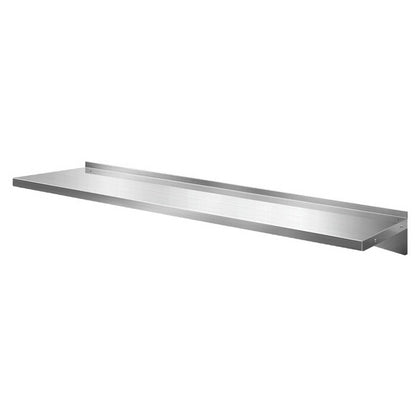 Stainless Steel Wall Shelf Kitchen Shelves Rack Mounted Display Shelving 2100mm