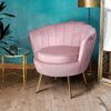 Artiss Armchair Lounge Chair Accent Armchairs Retro Single Sofa Velvet Pink