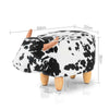 Keezi Kids Ottoman Foot Stool Toy Cow Chair Animal Foot Rest Fabric Seat White