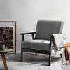 Artiss Fabric Dining Armchair - Black & Grey