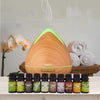 Purespa Diffuser Set With 10 Pack Diffuser Oils Humidifier Aromatherapy  Light Wood