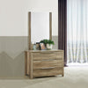 Alice 4 Pieces Bedroom Suite Natural Wood Like MDF Structure Double Size Oak Colour Bed, Bedside Table & Dresser