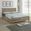 Alice 5 Pieces Bedroom Suite Natural Wood Like MDF Structure Double Size Oak Colour Bed, Bedside Table, Tallboy & Dresser