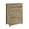 Alice 5 Pieces Bedroom Suite Natural Wood Like MDF Structure Double Size Oak Colour Bed, Bedside Table, Tallboy & Dresser