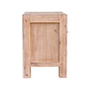 3 Pieces Bedroom Suite in Solid Wood Veneered Acacia Construction Timber Slat Queen Size Oak Colour Bed, Bedside Table