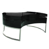 Adjustable Top Coffee Table High Gloss Finish MDF Black Interior Storage