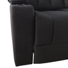 Electric Recliner Stylish Rhino Fabric Black Couch 3 Seater Lounge with LED Features