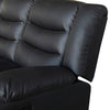 3 Seater Recliner Sofa In Faux Leather Lounge Couch in Black