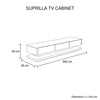 TV Cabinet with 3 Storage Drawers With High Glossy Assembled Entertainment Unit in White colour