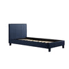 Single PU Leather Bed Frame Blue