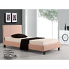 Single PU Leather Bed Frame Pink