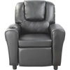 PU Leather Kids Recliner with Drink Holder