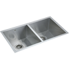 820x457mm Handmade Stainless Steel Undermount / Topmount Kitchen Laundry Sink with Waste