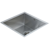 440x440mm Handmade Stainless Steel Undermount / Topmount Kitchen Laundry Sink with Waste