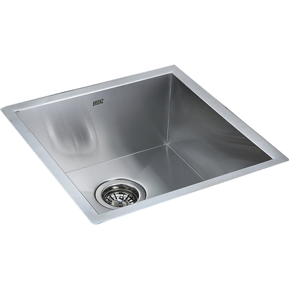 440x440mm Handmade Stainless Steel Undermount / Topmount Kitchen Laundry Sink with Waste