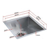 440x440mm Handmade Stainless Steel Undermount / Topmount Kitchen Laundry Sink with Waste