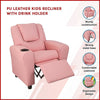 PU Leather Kids Recliner with Drink Holder