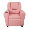 PU Leather Kids Recliner with Drink Holder