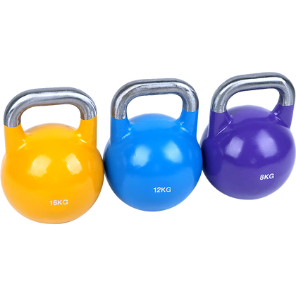 8KG, 12KG, 16KG Pro-Grade Steel KettleBell Set