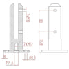 Frameless Pool Glass Fencing Clamps Spigots