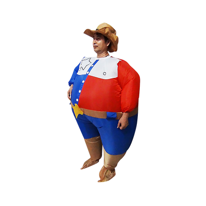 SHERIFF Fancy Dress Inflatable Suit -Fan Operated Costume