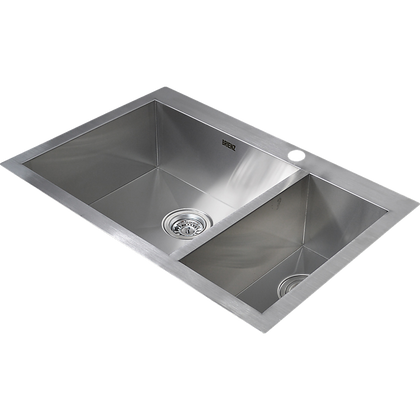 745x505mm Handmade Stainless Steel Topmount Kitchen Sink with Waste