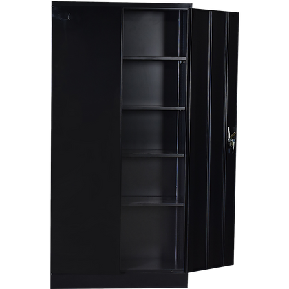 Two-Door Shelf Office Gym Filing Storage Locker Cabinet Safe