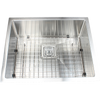 430x455mm Handmade 1.5mm Stainless Steel Undermount / Topmount Kitchen Sink with Square Waste