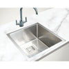 430x455mm Handmade 1.5mm Stainless Steel Undermount / Topmount Kitchen Sink with Square Waste