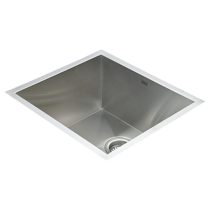 510x450mm Handmade Stainless Steel Undermount / Topmount Kitchen Laundry Sink with Waste