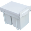 Pull Out Bin Kitchen Double Dual Slide Garbage Rubbish Waste 2X20L