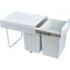 Pull Out Bin Kitchen Double Dual Slide Garbage Rubbish Waste 2X20L