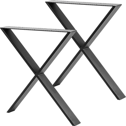 X Shaped Table Bench Desk Legs Retro Industrial Design Fully Welded