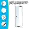 Adjustable Semi Frameless Shower Screen (74~82) x 195cm Australian Safety Glass