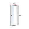 Adjustable Semi Frameless Shower Screen (74~82) x 195cm Australian Safety Glass