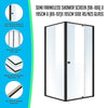 Semi Frameless Shower Screen (98~106)x 195cm & (89~92)x 195cm Side AS/NZS Glass