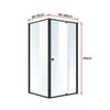 Semi Frameless Shower Screen (98~106)x 195cm & (89~92)x 195cm Side AS/NZS Glass