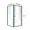 Semi Frameless Shower Screen (98~106)x 195cm & (98~101)x 195cm Side AS/NZS Glass