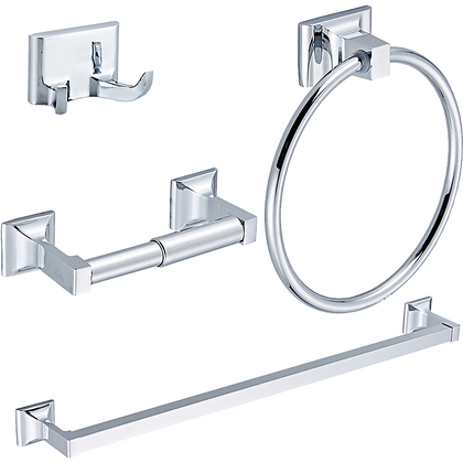 4 Piece Towel Bar Set Bath Accessories Bathroom Hardware