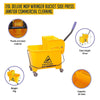 20L Deluxe Mop Wringer Bucket Side Press Janitor Commercial Cleaning