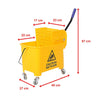 20L Deluxe Mop Wringer Bucket Side Press Janitor Commercial Cleaning