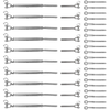 Stainless Steel Wire Rope DIY Balustrade Kit Jaw/Swage Fork Turnbuckle - 10 pack