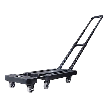 Foldable Hand Flatbed Trolley Cart 6 x 360 Degree Rotating Wheels with Maximum Load 200Kg