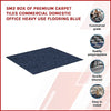 5m2 Box of Premium Carpet Tiles Commercial Domestic Office Heavy Use Flooring Blue