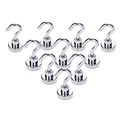 10x Strong Rare Earth N38 Neodymium Magnetic Hanger Holder 10kg Magnet Hooks