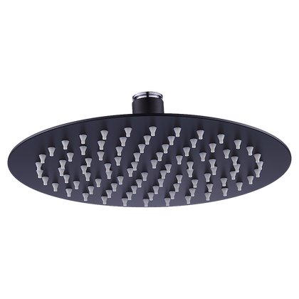 200mm Shower Head Round 304SS Electroplated Matte Black Finish