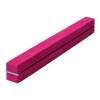 2.2m Gymnastics Folding Balance Beam Pink Synthetic Suede