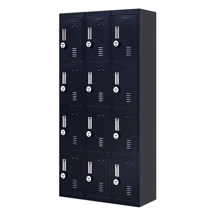 12-Door Locker for Office Gym Shed School Home Storage